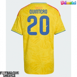 Kolumbie Juan Fernando Quintero #20 Dámské Domácí Dres MS 2026 Krátký Rukáv